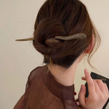 Elegant Wood Hair Stick For Women Vintage Hanfu Cheongsam by zapcart
