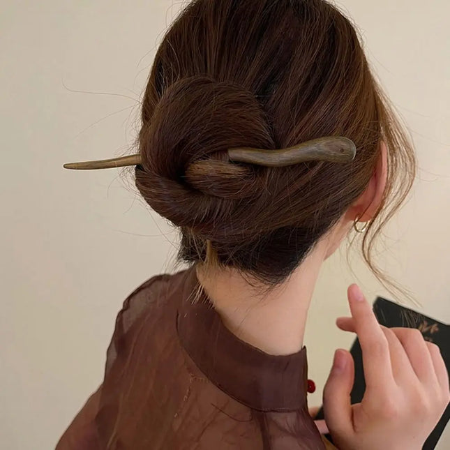 Elegant Wood Hair Stick For Women Vintage Hanfu Cheongsam by zapcart