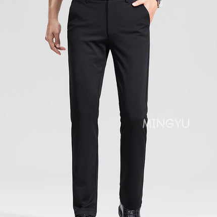 MINGYUCN Mens Slim Fit Formal Suit Pants Plus Size by zapcart
