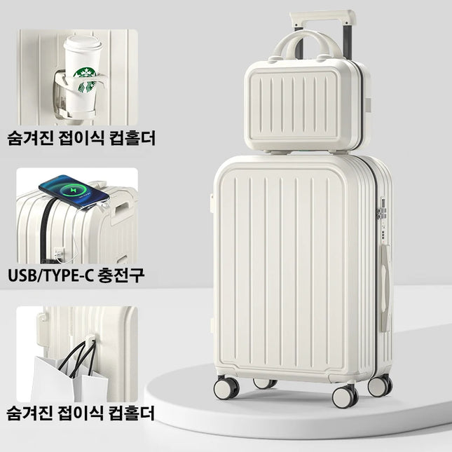 Korean Style Girls Luggage With Large Capacity 360 Wheels by zapcart