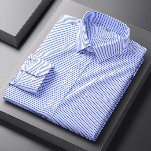 Mens Anti Wrinkle Formal Shirt Long Sleeve Office White by zapcart
