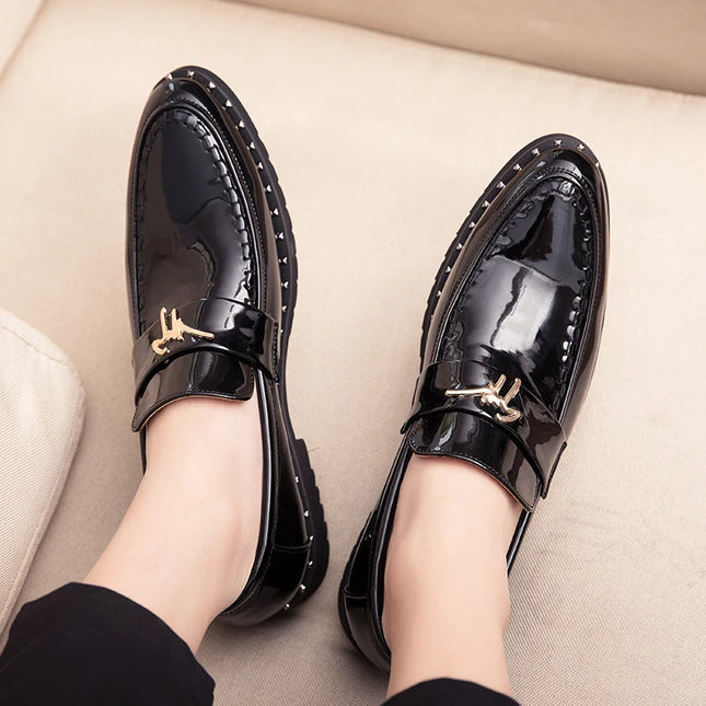 WAERTA Mens Dress Shoes Patent Leather For Weddings by zapcart