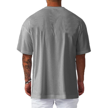 Muscleguys Mens Oversized Quick Dry Breathable Gym Tee by zapcart