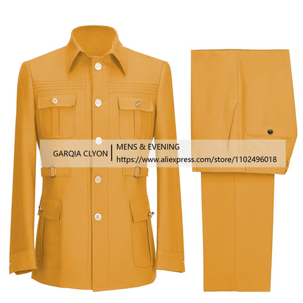 CN Jiangsu Men Suits 2 Piece Slim Fit Blazer Pants Business by zapcart