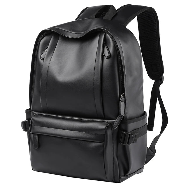 Leather Men Backpack Waterproof USB 14In Laptop MATE ELANCN by zapcart