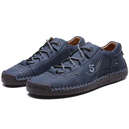 LEDP Mens Handmade Leather Loafers Breathable Soft Sole by zapcart