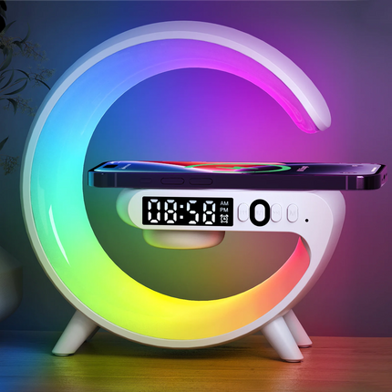 VIKEFON 15W Wireless Charger Pad Stand Phone RGB Night Light