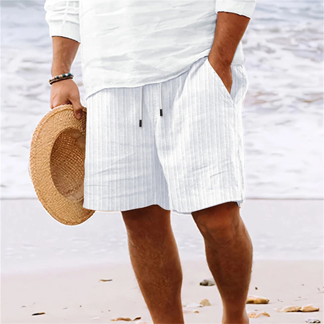 CN Jiangxi Mens Beach Shorts Striped UltraLight MultiPocket by zapcart