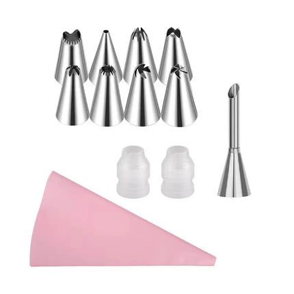 Choice Silicone Piping Bags Set With Steel Tips For Newbies by zapcart