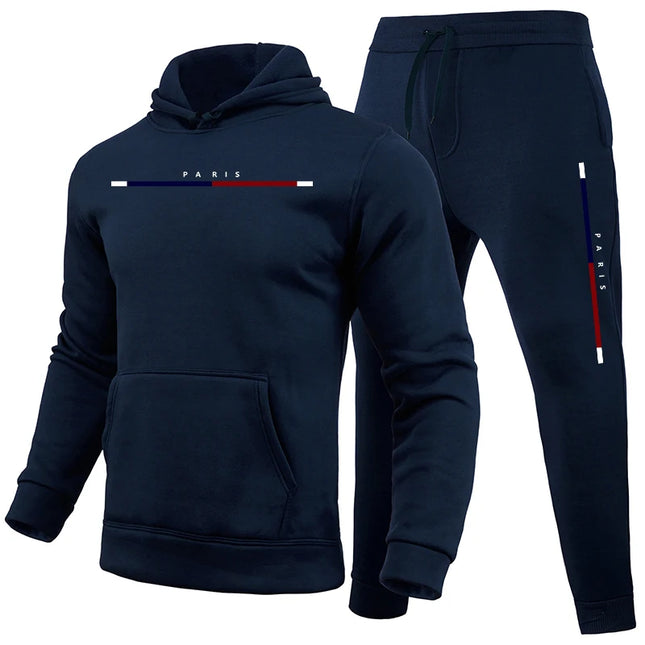 2025 Autumn New Arrival Man Hooded Tracksuit 2pcs Set Hoodie&sweatpants Male Daily Casual Sports Jogging Suit Gym Fitness Outfit by zapcart