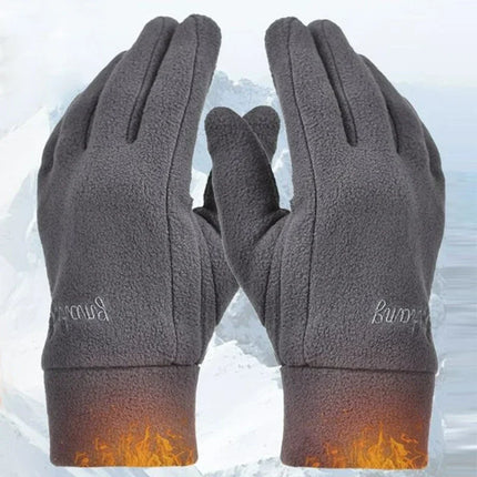HubeiChoice Winter Thermal Fleece Gloves Unisex Windproof by zapcart