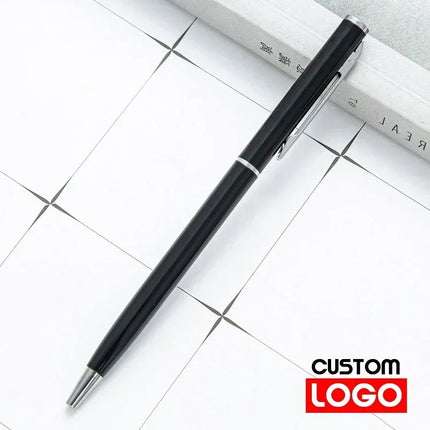 20-200 Pens Metal Ballpoint Pens Rose Gold Free Custom Logo Advertising Lettering Engraved Name School Office Supplies Gifts by zapcart