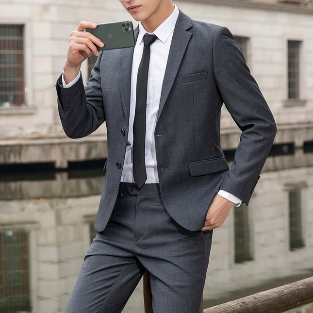 CN Sichuan Mens Premium Slim Fit Wedding Two Piece Set by zapcart