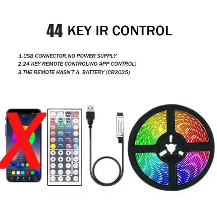 LeiiGeeGo USB RGB LED Strip Light Adhesive For Room Decor by zapcart