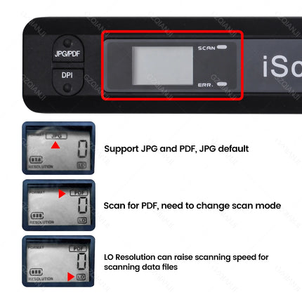 KMZONE Portable A4 Document Scanner 900DPI For Office by zapcart