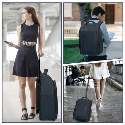 RUCYENCN Waterproof Business Rolling Laptop Backpack by zapcart