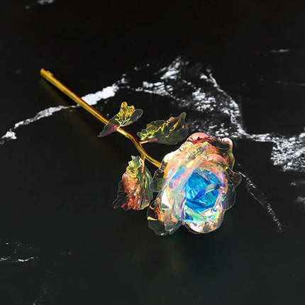 24K Gold Foil Galaxy Rose Gift for Valentine's Day Wedding by zapcart