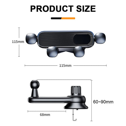 Car Vent Phone Holder Gravity Telescopic Mount 360 Rotation by zapcart