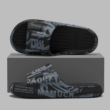 QYCKABY Mens Slippers Anti Slip Cozy Soft Indoor Slides