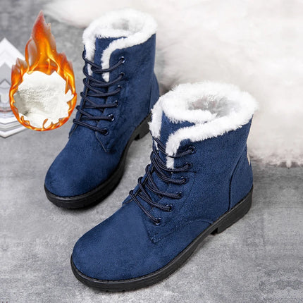 Snow Women Boots Keep Warm Plush Platform Fur Winter Shoes by zapcart