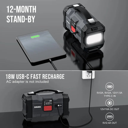 ZUKAKA 26800mAh Jump Starter With Air Compressor For Cars by zapcart