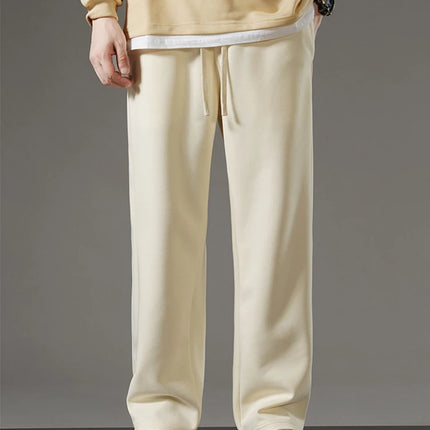 Anbican Mens Sweatpants Korean Fashion Drawstring Wide Leg by zapcart