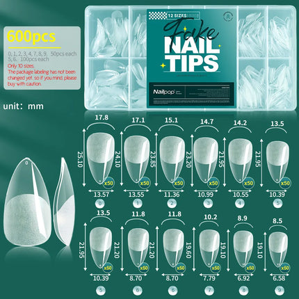 Nailpop Soft Gel X Nail Tips Full Cover Set For Home Mani by zapcart