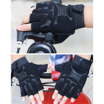 CN Kids Tactical Fingerless Gloves Camo Anti Skid Mittens by zapcart