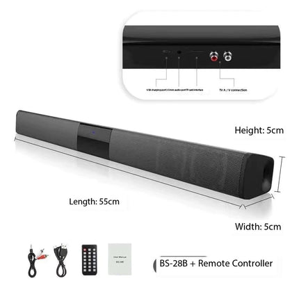 Honoursacy 40W Bluetooth Soundbar for TV PC Immersive Audio by zapcart