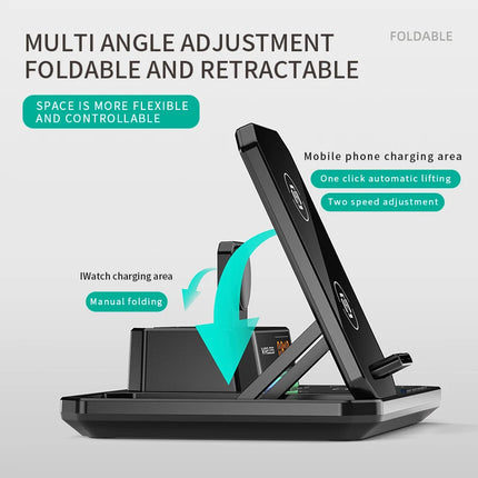 Infaste W27 6 In 1 Wireless Charger Foldable For Earphones by zapcart