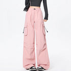 Lucyever Women Joggers Cargo Wide Leg Pockets Y2K Style by zapcart