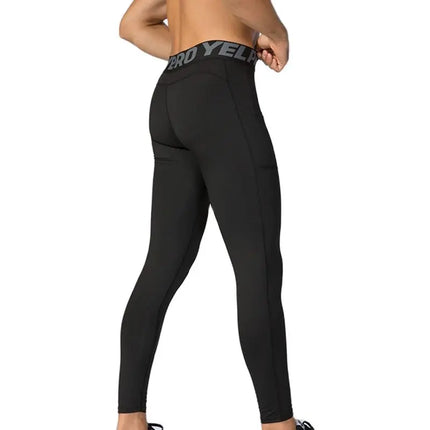 YOUNAXIN Men's Basketball Compression Pants With Pocket by zapcart