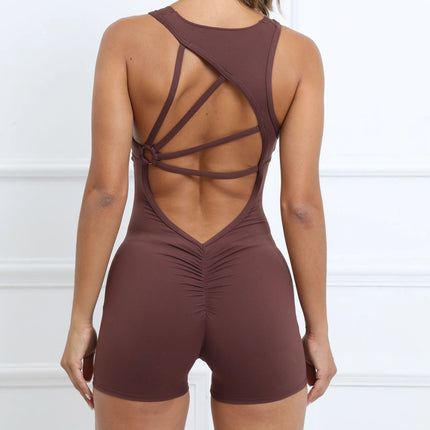 ZEEHOOHCN Padded Jumpsuit For Women Yoga Bodysuit Workout by zapcart