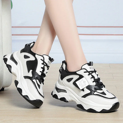 Height Increasing Platform Shoes Women Breathable Sneakers by zapcart