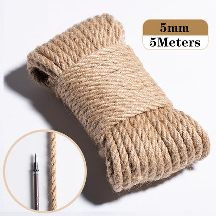 SQLzcCN Natural Jute Ribbon 5M for DIY Crafts and Gift Wrap by zapcart