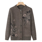 Korean Knit Cardigan Coat Warmth Cozy Fdfklak Mature Women by zapcart
