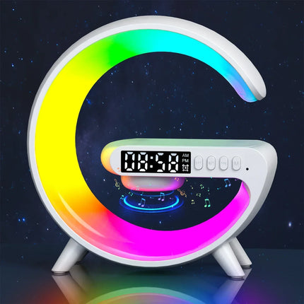 VIKEFON Wireless Charger Stand With RGB Clock For Phones by zapcart