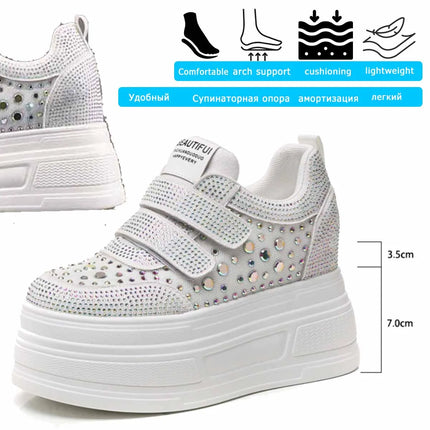 Koznoy Women Air Mesh Sneaker Platform Wedge Comfort by zapcart