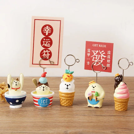 Choice Office Desk Note Holder Cute Ice Cream Cat Monster by zapcart