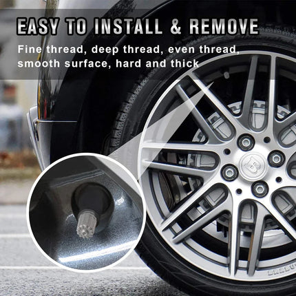 TQQTQQ Tire Valve Stem Caps With O Ring Universal Fit Cars by zapcart