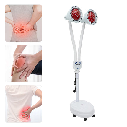 Electronic Infrared Heat Therapy Lamp Dual Heads Home Use by zapcart
