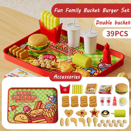 AtushiBalang Kids Pretend Play Food Set Hamburger Pizza Toy by zapcart