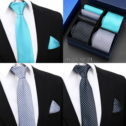 Mens Tie Hanky Set Burgundy Paisley Wedding Gift Box 3pcs by zapcart