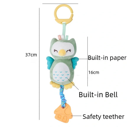 Soft Stuffed Animal Rattle Toddler Toy For Soothing Travel by zapcart