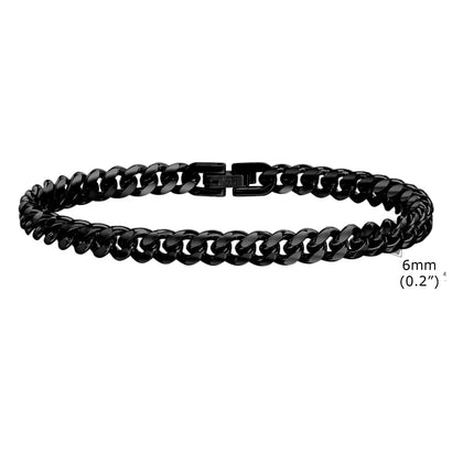 Vnox 18cm/20cm/22cm Stainless Steel Bold Cuban Bracelets for Men Women,6mm/8mm/10mm/12mm Width Miami Curb Links Wristband Gift by zapcart