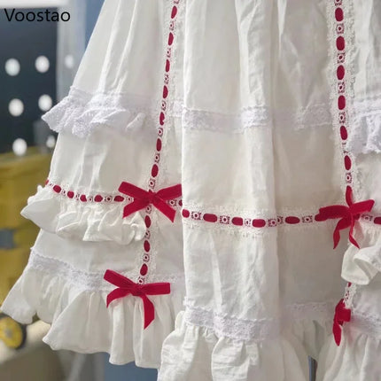 Voostao Japanese Sweet Lolita Mini Skirt Women Kawaii by zapcart