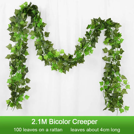 ZQNYCYCN 2.1M Silk Ivy Leaf Garland for Weddings and Decor by zapcart