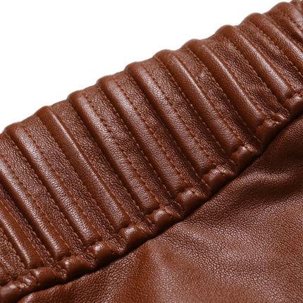 Homagrow Men Leather Jacket Slim Fit Vintage Multi Pockets by zapcart