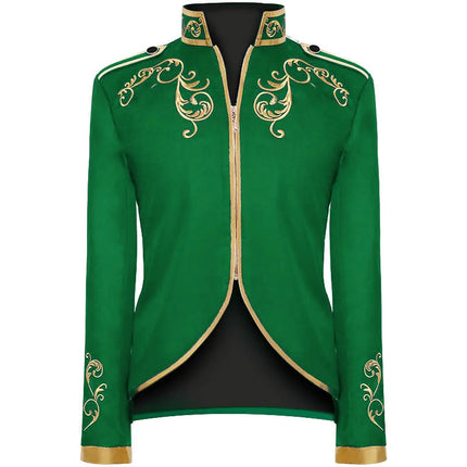 Qj Cinga Mens Halloween Jacket Embroidered Zipper Coat by zapcart