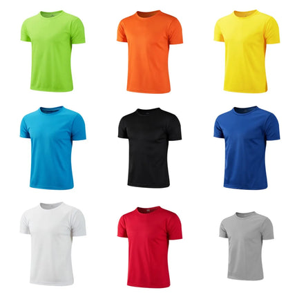 Men's Summer T Shirt White Quick Dry Breathable Gym Tee by zapcart